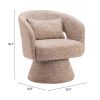 Liva Swivel Chair Frosty Brown
