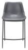 Magnus Counter Stool (Set of 2) Dark Gray & Black