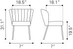 Aimee Dining Chair (Set of 2) Cream