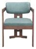 Poly Dining Chair Moss Gray & Walnut
