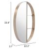 LATITUDE OVAL SHELF MIRROR BRZ
