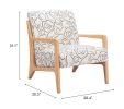 Runa Accent Chair Beige & Natural