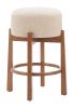 Nade Counter Stool (Set of 2) Beige & Walnut