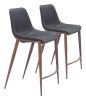 Magnus Counter Stool (Set of 2) Black & Walnut