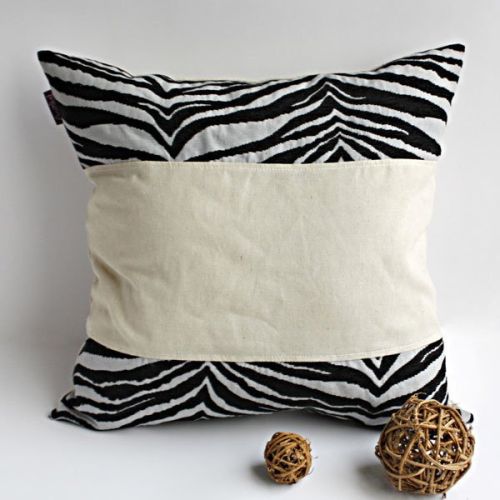 Onitiva - [Pure Life] Linen Stylish Patch Work Pillow Cushion Floor Cushion (19.7 by 19.7 inches)