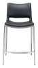 Ace Counter Stool (Set of 2) Black & Silver