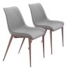 Magnus Dining Chair (Set of 2) Slate Gray & Walnut