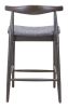 Tuzka Counter Stool (Set of 2) Gray & Espresso