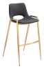 Desi Barstool (Set of 2) Black & Gold