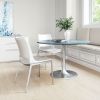 Ace Dining Chair (Set of 2) White & Silver