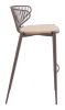 Silues Barstool (Set of 2) Taupe & Brown