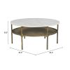 Bild Coffee Table White & Brass