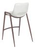 Desi Counter Stool (Set of 2) White & Walnut