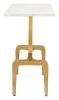 Clement Side Table White & Gold