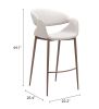 Limay Barstool Beige & Walnut