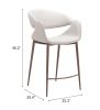 Limay Counter Stool Beige & Walnut