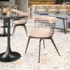 Saku Swivel Dining Chair Beige & Brown