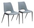 Desi Armless Dining Chair (Set of 2) Azure Gray