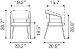 Josephine Dining Chair (Set of 2) Cream