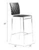 Criss Cross Counter Stool (Set of 2) Black