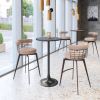 Saku Swivel Barstool Beige & Brown