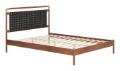 Netz Queen Bed Black & Walnut