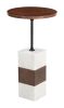 Stuk Side Table Brown & White