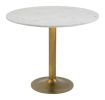 Fullerton Dining Table White & Gold