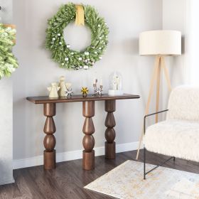 Split Console Table Brown