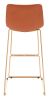 Adele Barstool (Set of 2) Orange & Gold