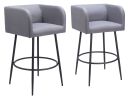 Horbat Barstool (Set of 2) Gray