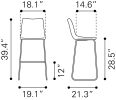 Smart Barstool (Set of 2) Black