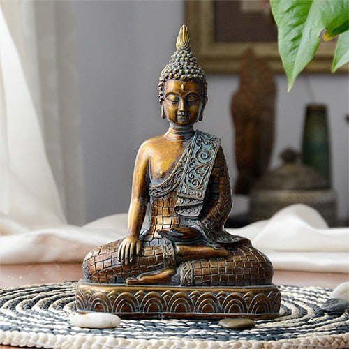 Buddha Statues Thailand for Garden office home Decor Desk ornament fengshui hindu sitting Buddha figurine Decoration